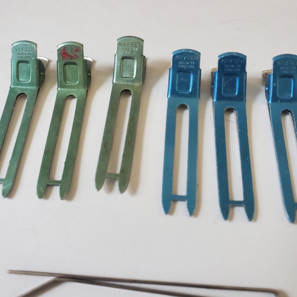 Vintage Lot Plastic Hair Curlers Metal Hair Pins Kayser Clips Rollers Retro - Picture 4 of 6
